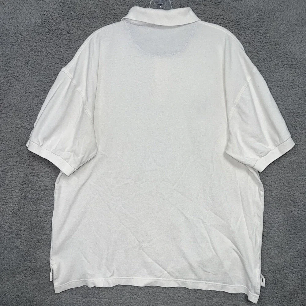 Vintage‎ PIVOT RULES Shirt Men's Size XL White Polo Embroidered Golfers